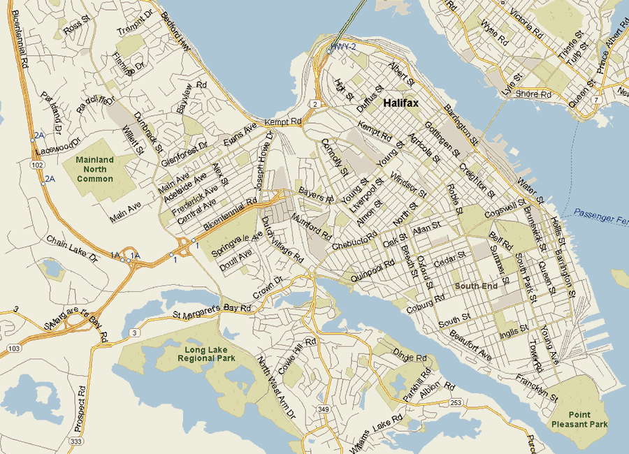 Halifax ville plan
