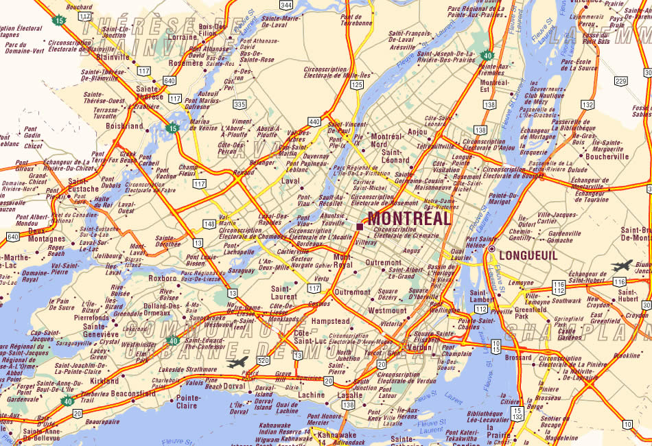 centre ville montreal plan