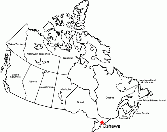 plan de Oshawa canada