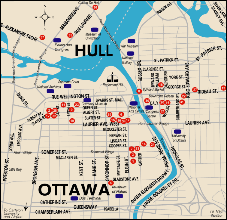 Ottawa touristique plan