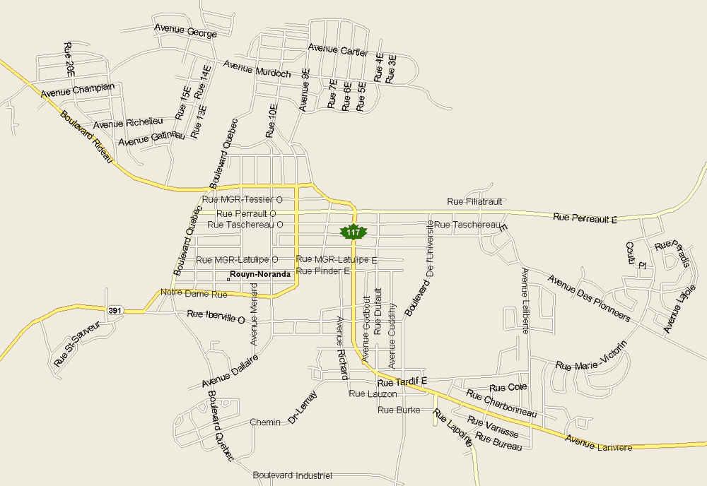 Rouyn Noranda plan