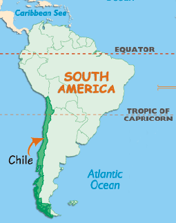 chili carte sud amerique