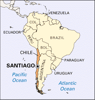 santiago plan sud amerique