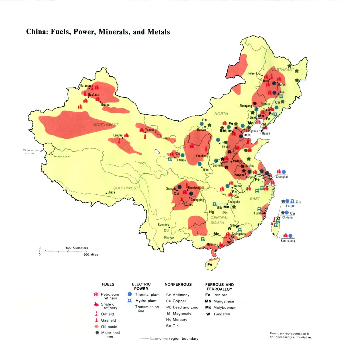 chine carburants carte