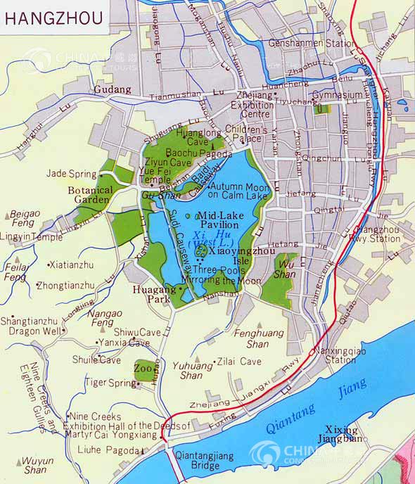 hangzhou centre ville plan