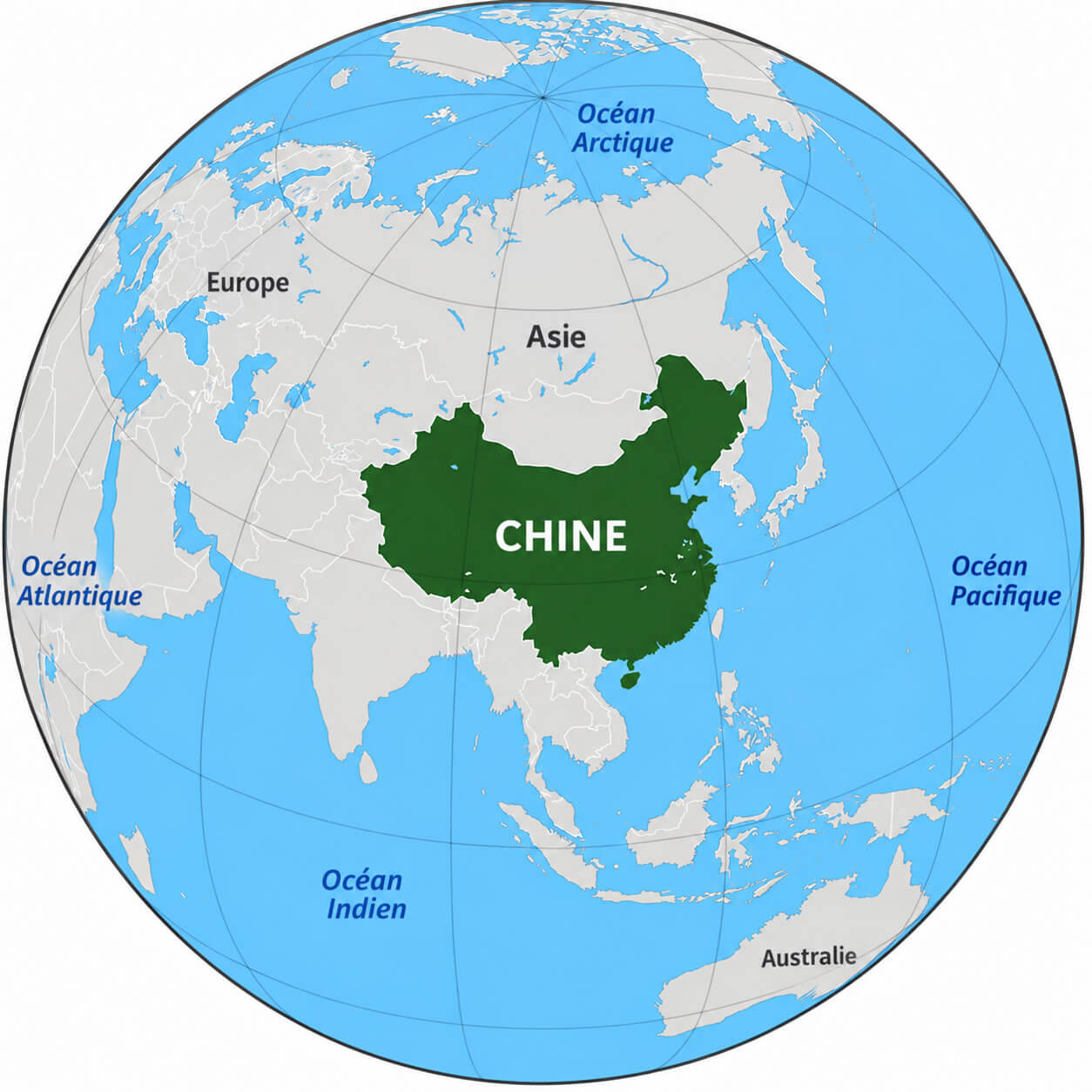 Ou se trouve la Chine sur la carte