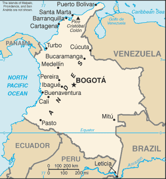 colombie carte