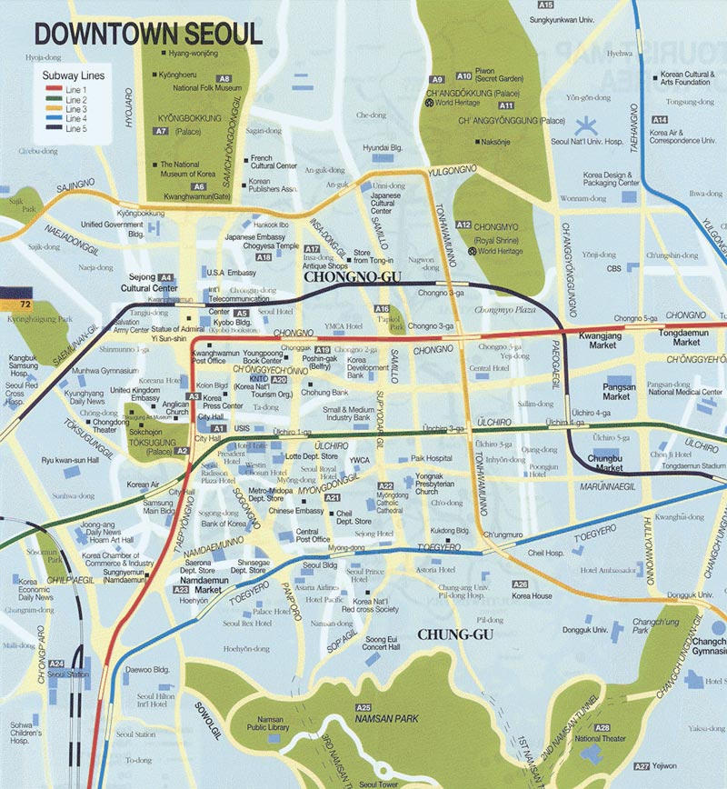 centre ville seoul plan