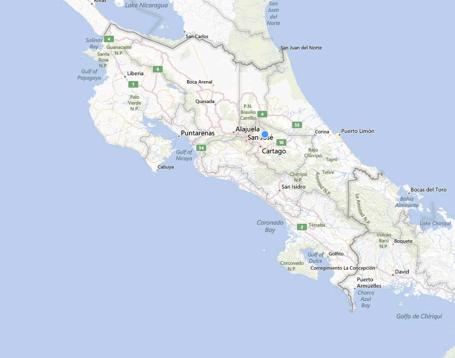 carte du costa rica