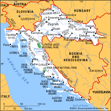 croatie carte