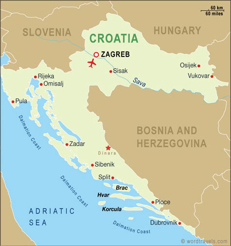 croatie carte