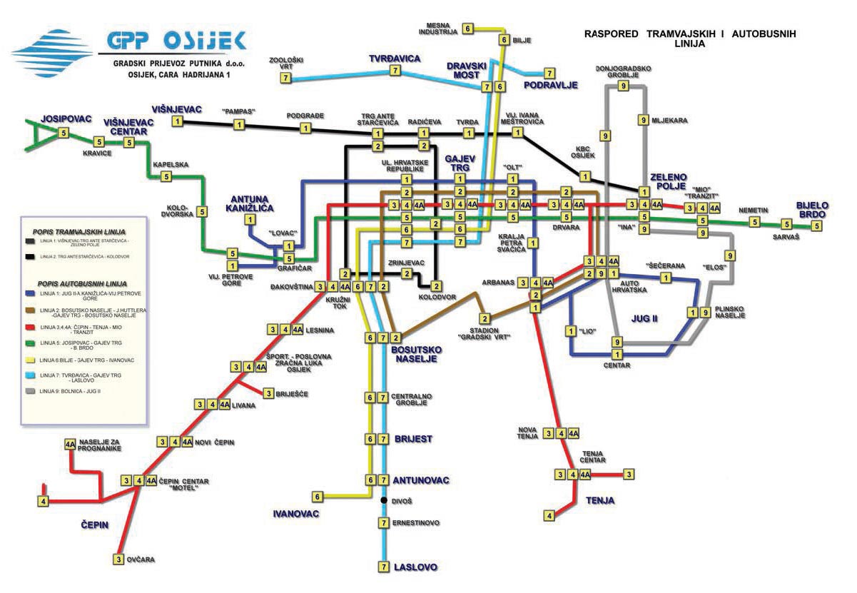 Osijek public transport plan