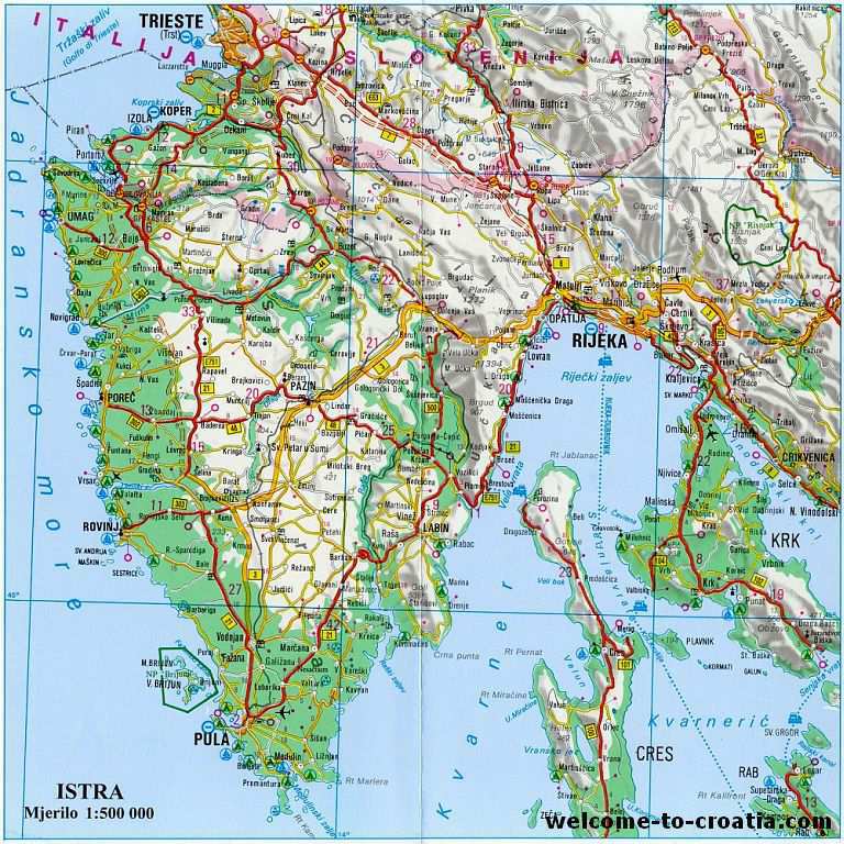 croatie istria rijeka plan