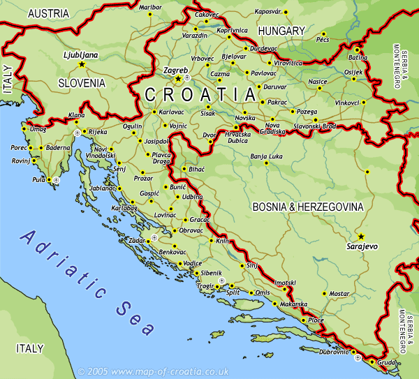 croatie Zadar plan