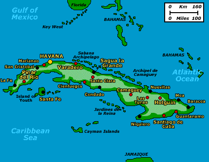 villes carte cuba
