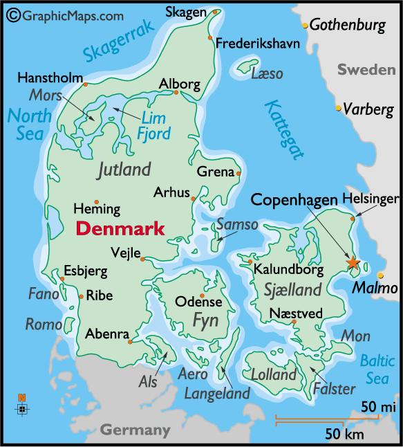 cartes du danemark