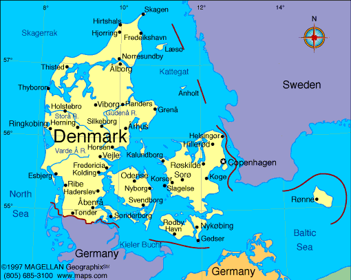 danemark carte