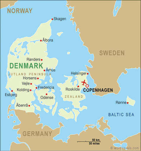 danemark carte