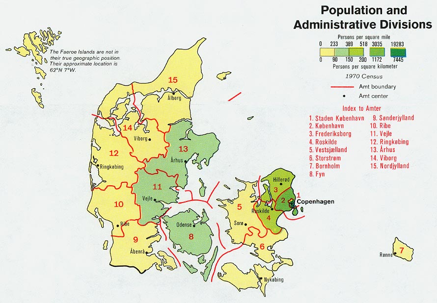 danemark population carte