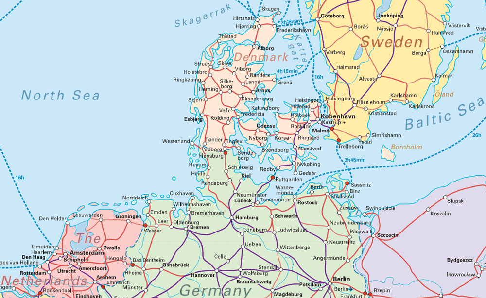 carte danemark Frederikshavn