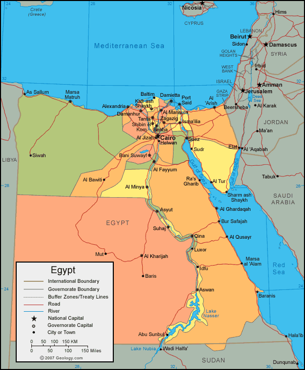 egypte carte