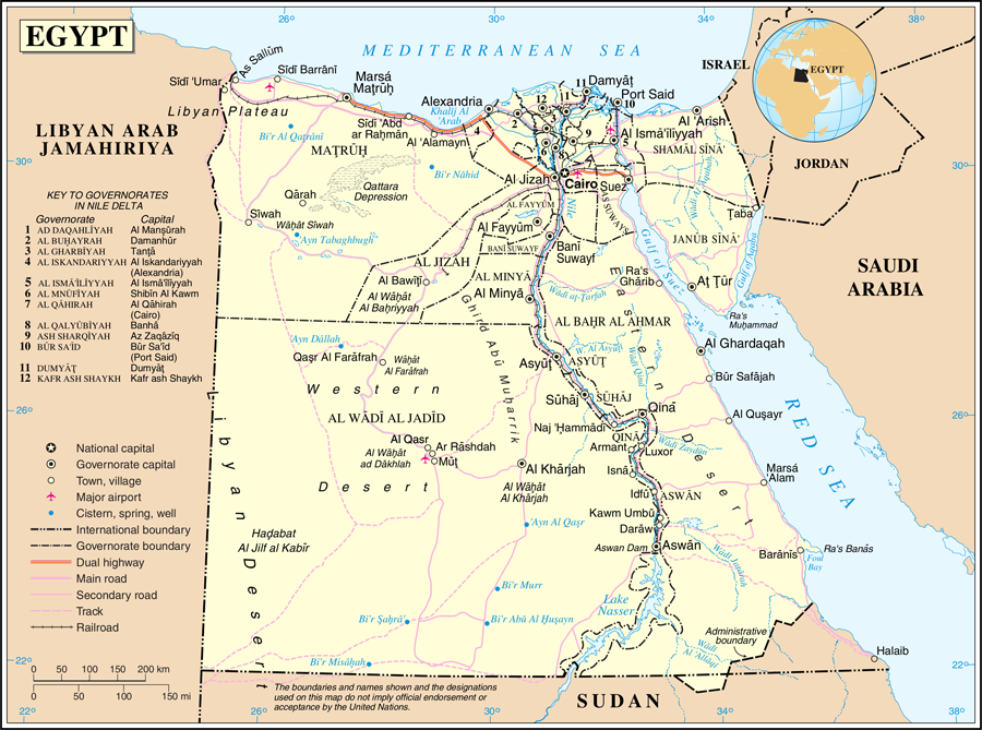 egypte carte