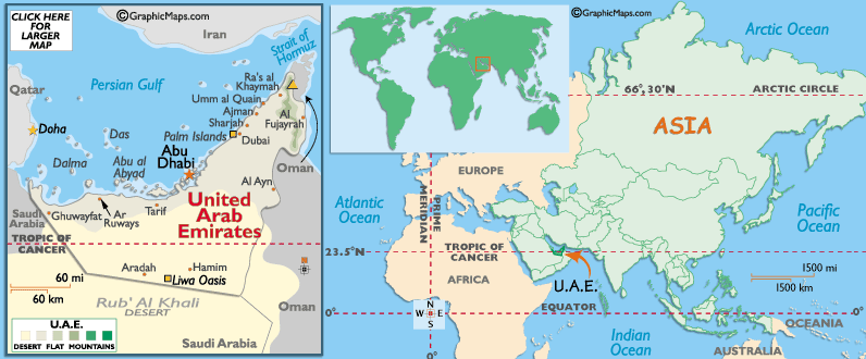 carte du emirats arabes unis