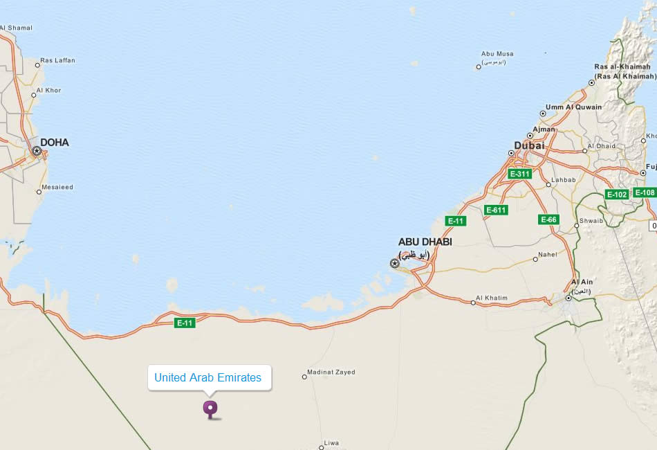 carte du uae