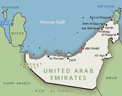 emirats arabes unis carte