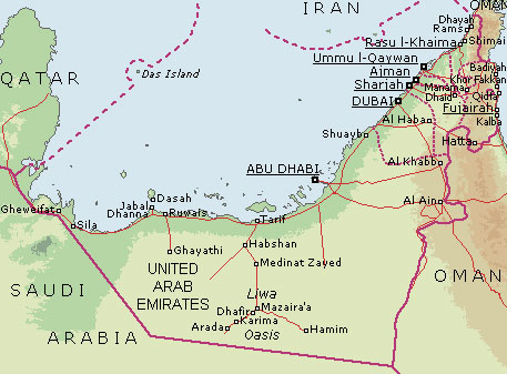 emirats arabes unis carte