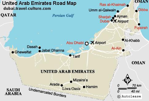 uae itineraire carte