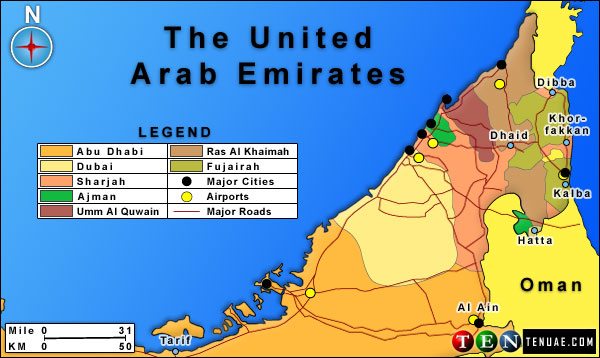 uae itineraire carte