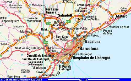 Badalona itineraire plan