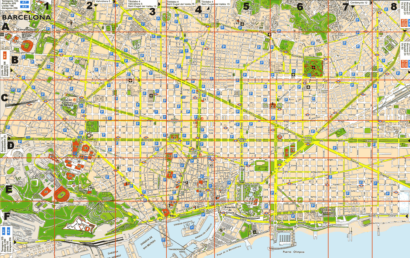 Barcelona centre ville plan