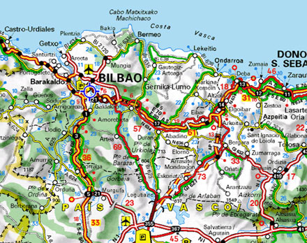 Bilbao itineraire plan