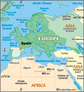 espagne carte europe