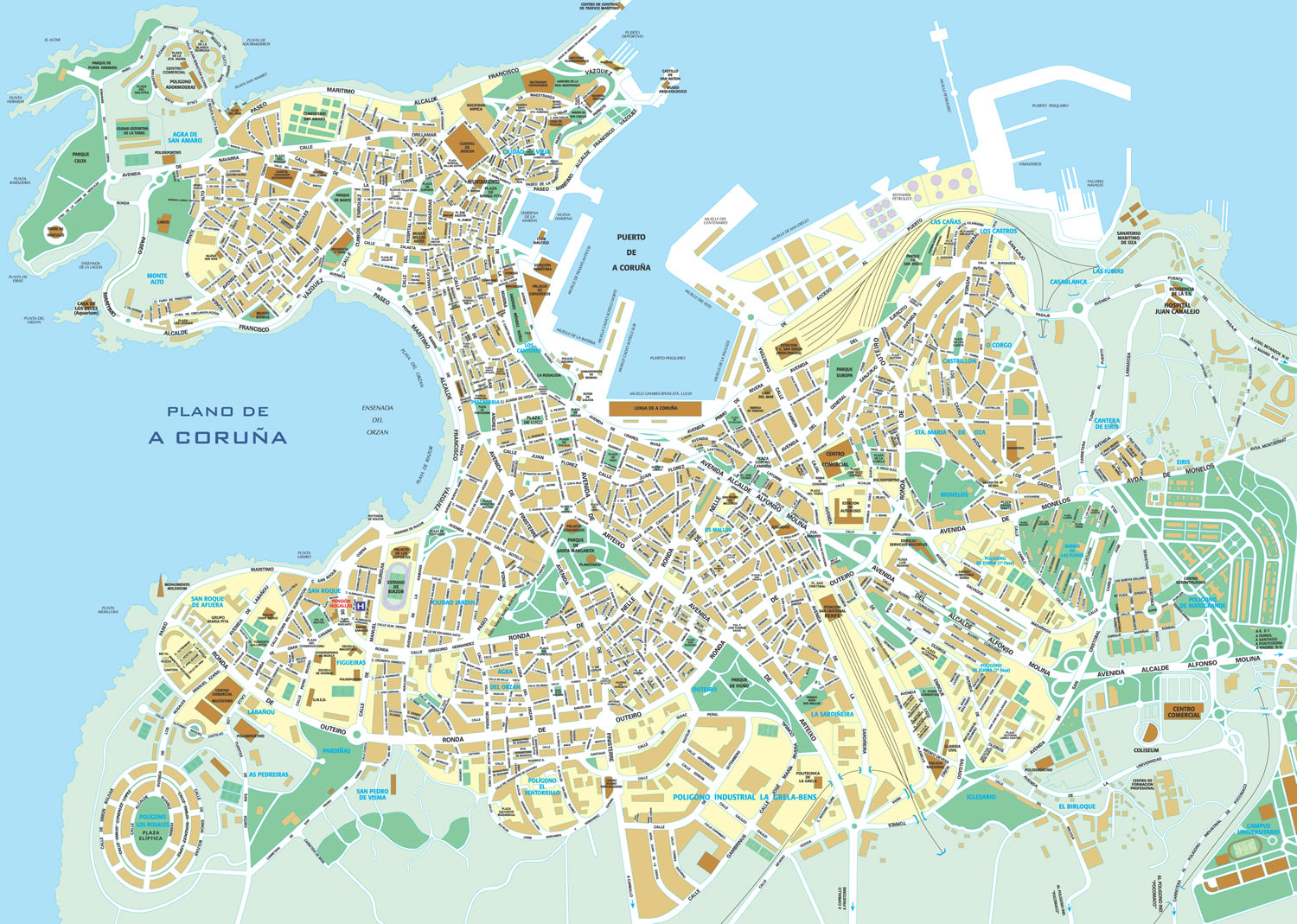 Mapa de La Coruna