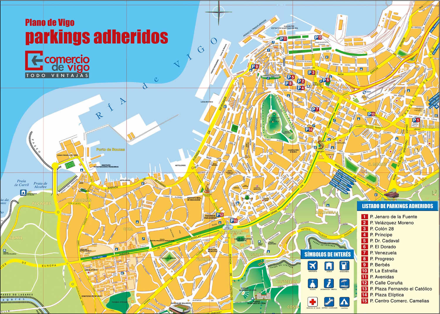 Vigo ville centre plan