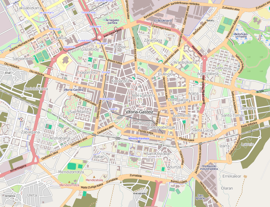 Vitoria Gasteiz ville centre plan