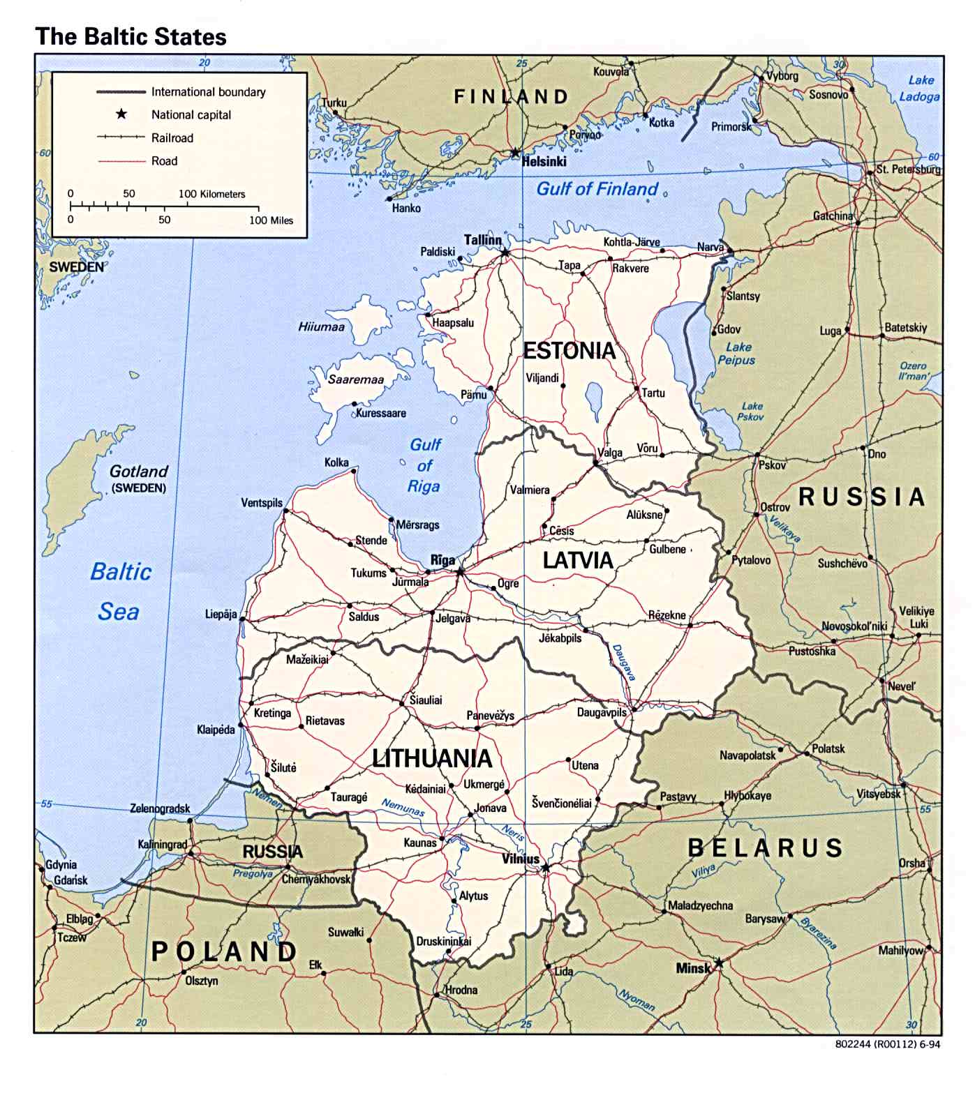 estonie carte baltique