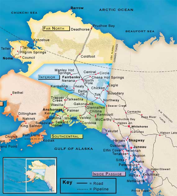 route carte du alaska