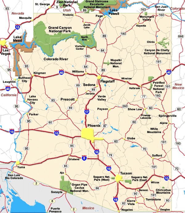 carte du arizona