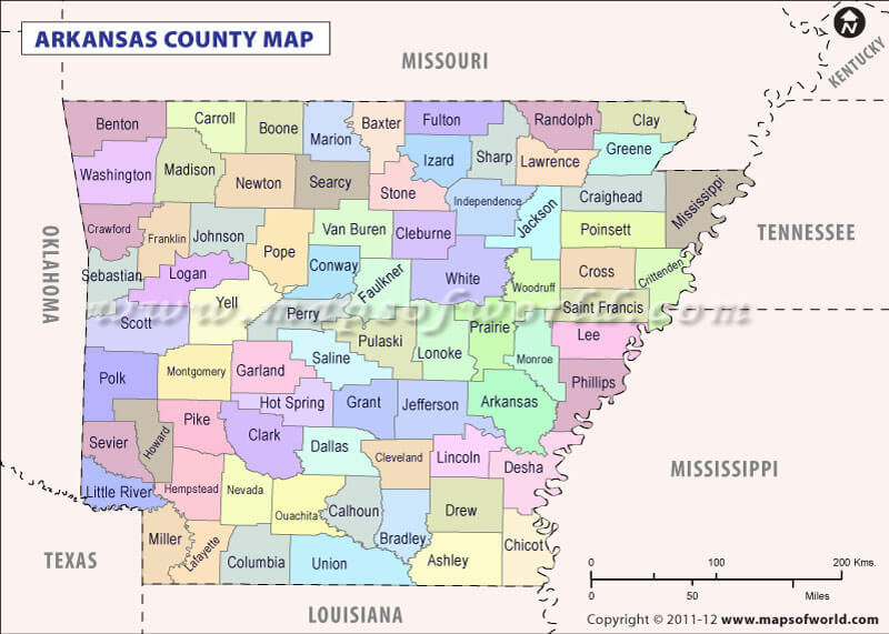 arkansas comte carte