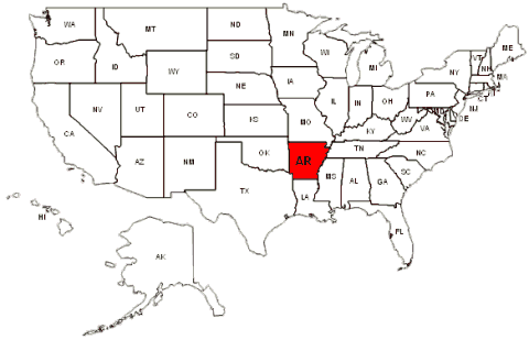 arkansas etats carte