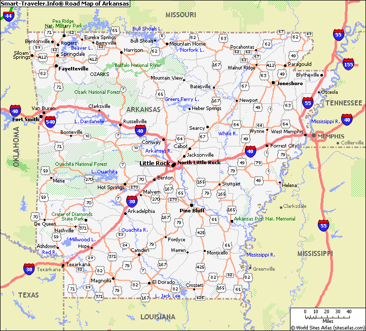 arkansas route carte