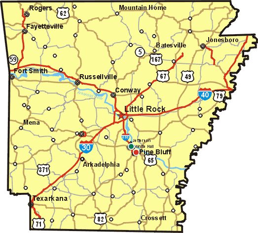 route carte de arkansas