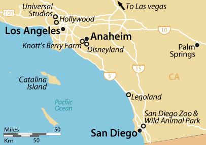 anaheim carte sud californie