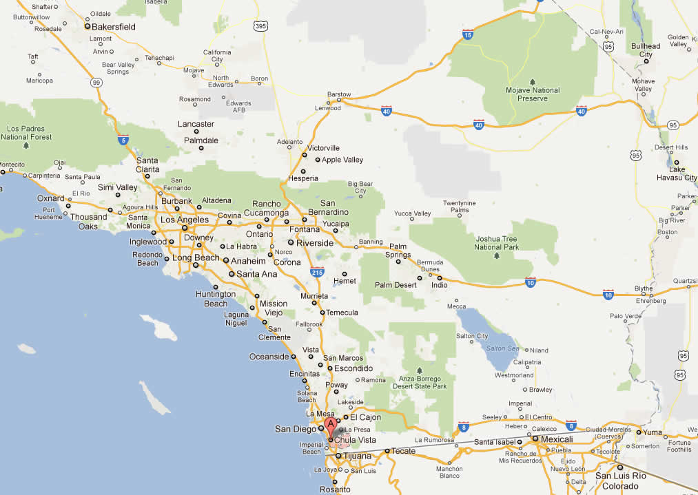 chula vista carte sud californie