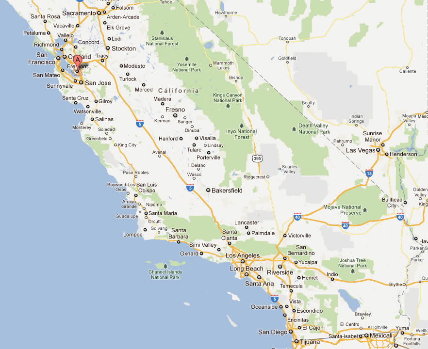 fremont carte californie