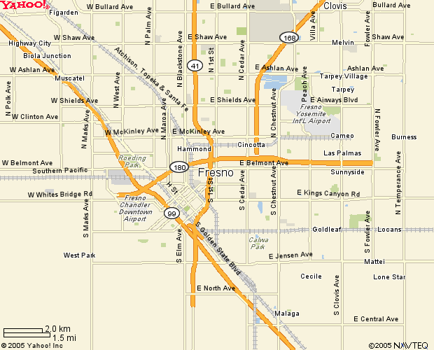 fresno californie carte